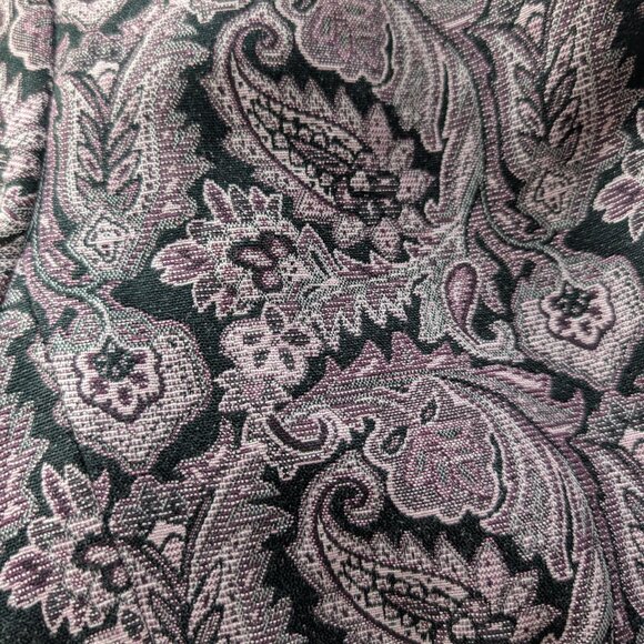 Liz Claiborne Purple Paisley Jacquard Blazer Snap Buttons Size Large Vintage - Picture 14 of 15